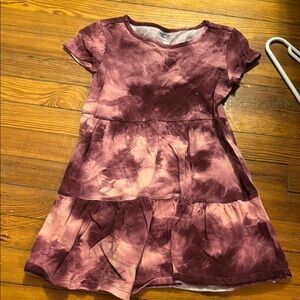Kids Tie-Dye Dress - Pink and Purple